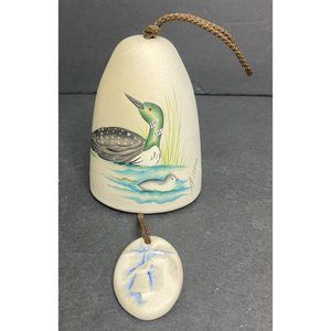 Vintage Sandstone Windchimes Mallard Duck by Anna Hand Painted Key West FL